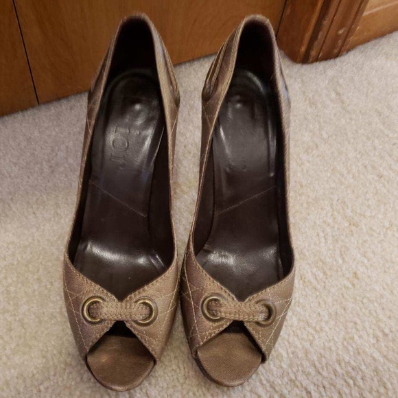 Christian Dior Designer Peep toe Pumps - Picture 1 of 4